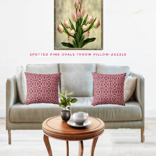 Cojín Decorativo Óvalos Rosados Manchados