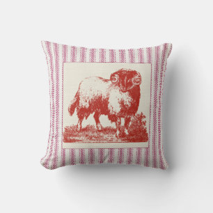 Cojín Decorativo Oveja de granja francesa con moteado