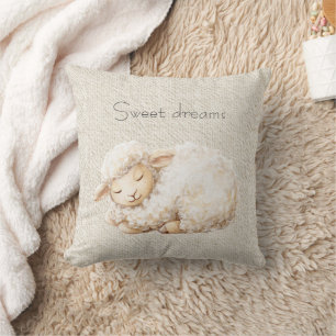 Cojín Decorativo Oveja Durmiendo Suave y Esponjosa
