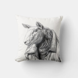 Cojín Decorativo Oveja en jeans Jacket (Nieve)