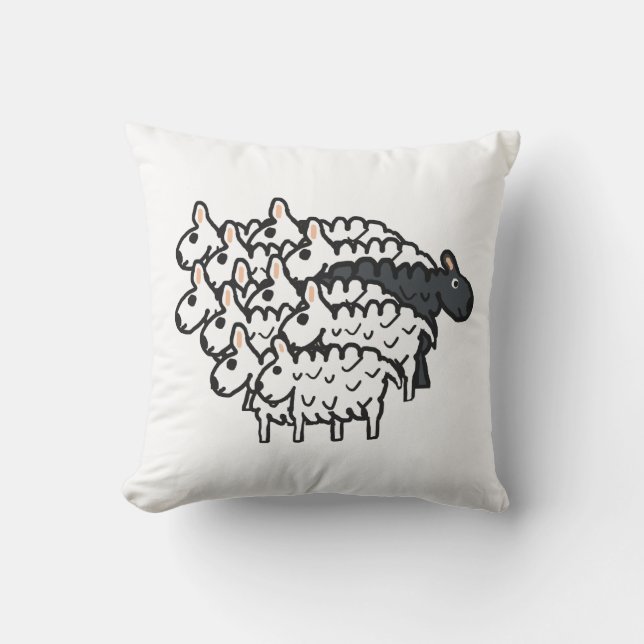 Cojín Decorativo Oveja Negra (Anverso)