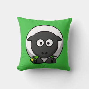 Cojín Decorativo Oveja personalizado sobre verde