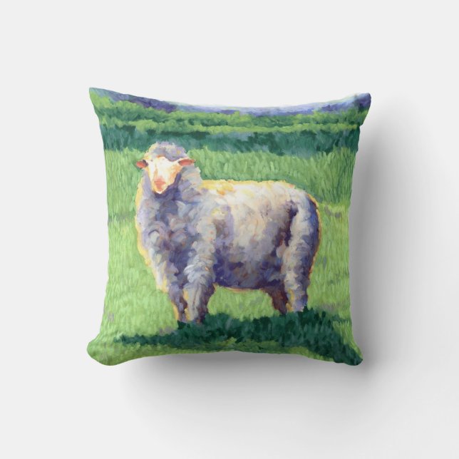 Cojín Decorativo Ovejas del verano (Anverso)