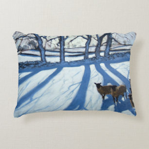 Cojín Decorativo Ovejas en la nieve Derbyshire