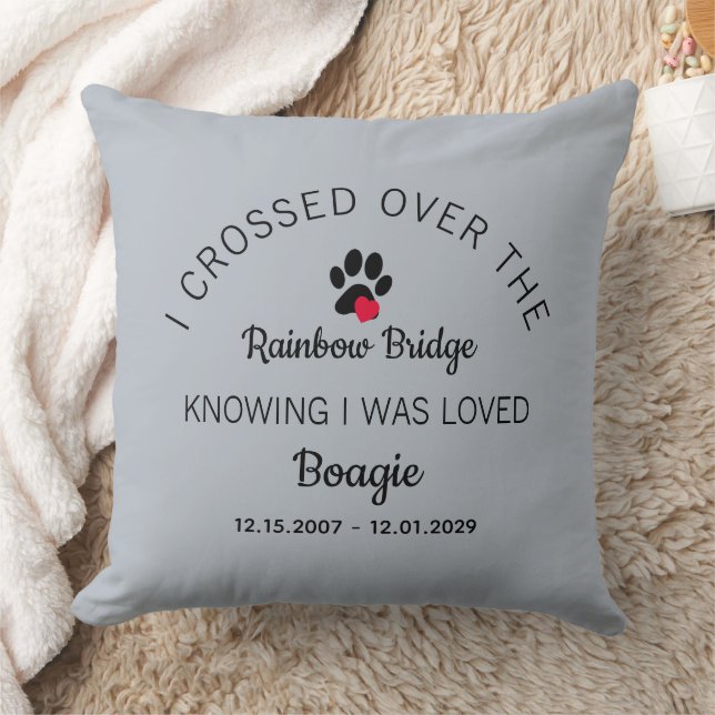 Cojín Decorativo Over The Rainbow Bridge Gray Photo Pet Memorial (Manta)