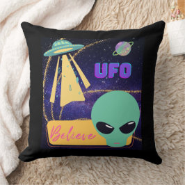 Cojín Decorativo ovni, creer extraterrestre