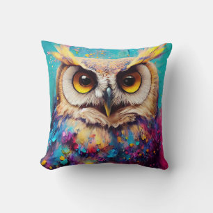 Cojín Decorativo Owl Bird Animal Discovery Adventure Nature Planet