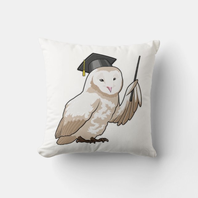 Cojín Decorativo Owl como profesor con puntero (Anverso)