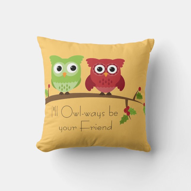 Cojín Decorativo Owl Friends Pillow (Anverso)