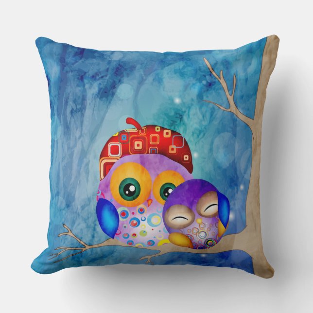 Cojín Decorativo Owl Mother Pillow (Anverso)