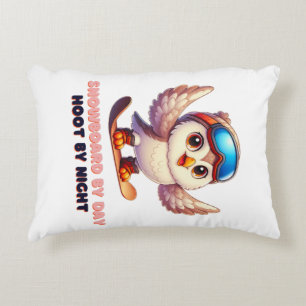 Cojín Decorativo Owl Snowboard Snowboarder Winter Adventure