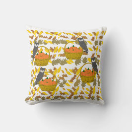 Cojín Decorativo Owls & Pumpkin Harvest Throw Pillow