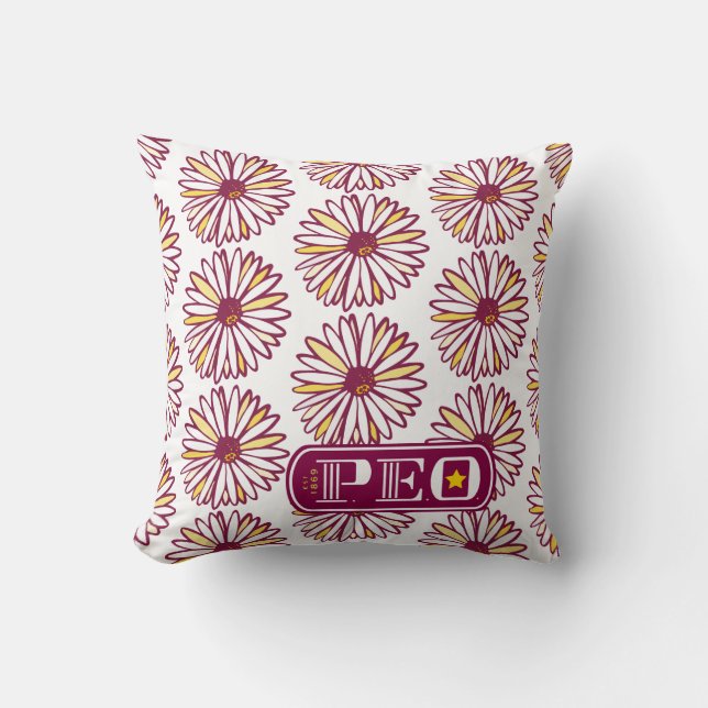 Cojín Decorativo P.E.O.logotipo (Anverso)