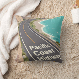 Cojín Decorativo Pacific Coast Highway Graphic Travel Art