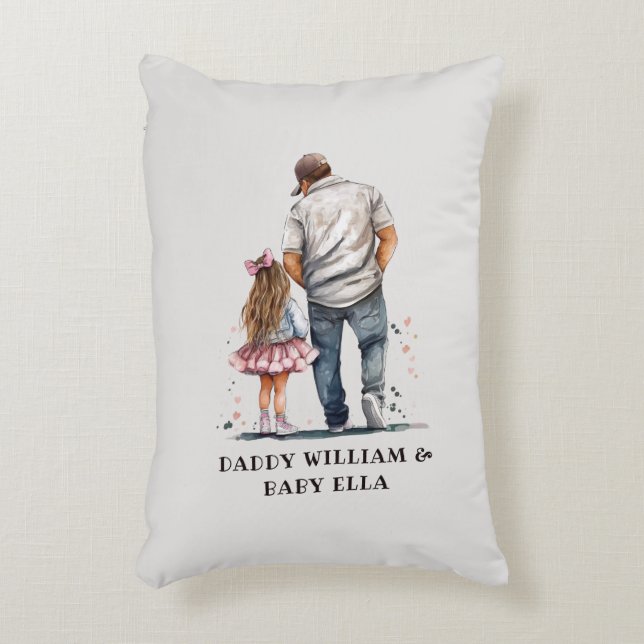 Cojín Decorativo Padre negro y bonos de la hija (14) (Frente (Vertical))