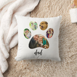 Cojín Decorativo Padre Perro del Día del Padre | collage de fotos d
