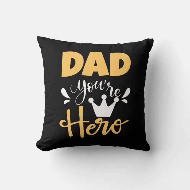 Cojín Decorativo Padre Regalo Papá Eres Héroe (Anverso)