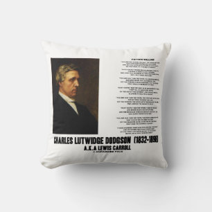 Cojín Decorativo Padre William Charles L. Dodgson Lewis Carroll