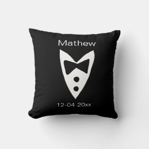 Cojín Decorativo padrino de boda añadir nombre año camisa corbata d