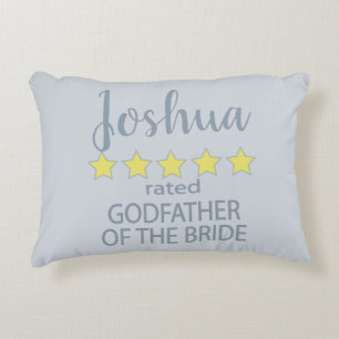 Cojín Decorativo Padrino de la Novia 5 Estrellas para Bodas y Fiest