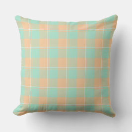 Cojín Decorativo Padua Green and Corvette Peach Plaid