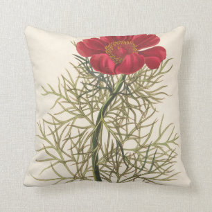 Cojín Decorativo Paeony con hojas fino