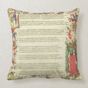 Cojín Decorativo Página ilustrada de Triumph por Petrarch (minuto