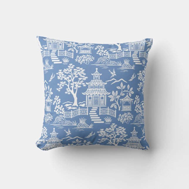Cojín Decorativo Pagoda Chinoiserie (Anverso)