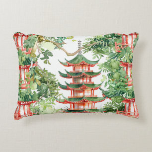 Cojín Decorativo Pagoda Soñadora Bosque Sabio Acuarela