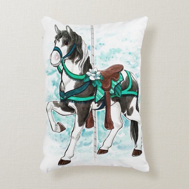 Cojín Decorativo Paint Carousel Horse Pillow (Frente (Vertical))