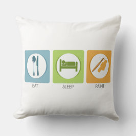Cojín Decorativo Paint Eat Sleep