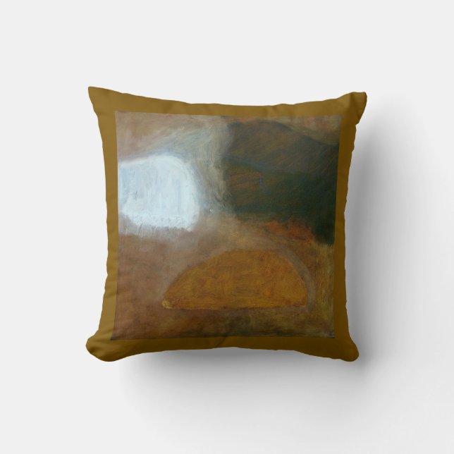 Cojín Decorativo Paintaje paisajístico abstracto de los tonos de la (Anverso)