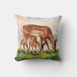 Cojín Decorativo Painted Deer Mom and Baby