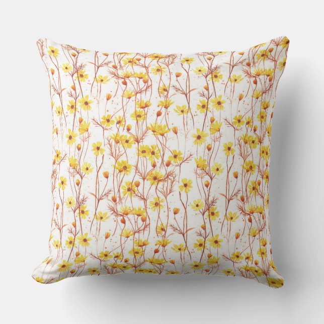 Cojín Decorativo Painted Yellow Daisies (Anverso)