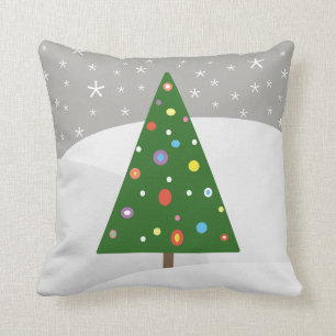 Cojín Decorativo Paisaje abstracto del invierno del árbol de