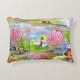 Cojín Decorativo Paisaje acuarela