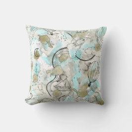 Cojín Decorativo Paisaje aéreo azul y viajes espeluznantes