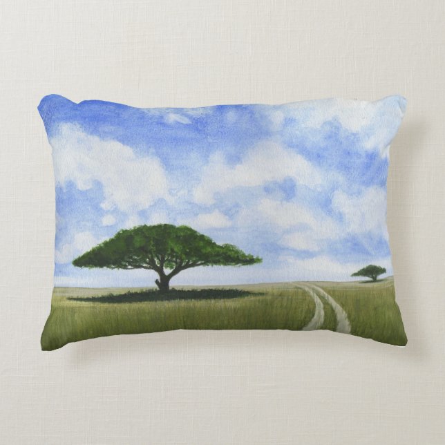 Cojín Decorativo Paisaje africano (Anverso)