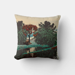 Cojín Decorativo PAISAJE ALIENÍGENA, ÁRBOLES, LAGUNA HYPERION Cienc