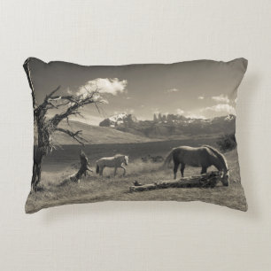 Cojín Decorativo Paisaje con caballos