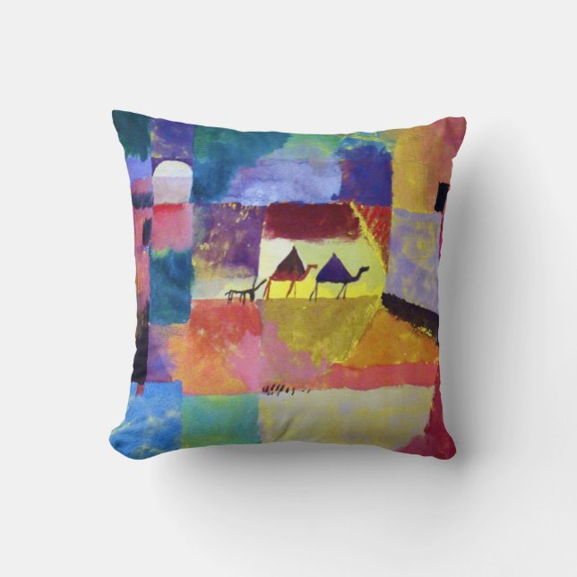 Cojín Decorativo Paisaje con camellos, Paul Klee (Anverso)