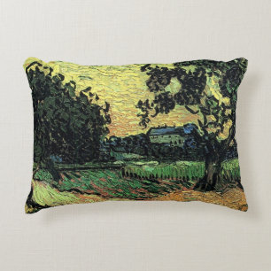 Cojín Decorativo Paisaje con el Chateau de Auvers de Vincent van Go