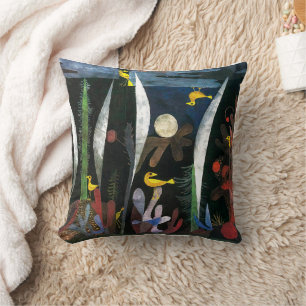 Cojín Decorativo Paisaje con pájaros amarillos   Paul Klee  