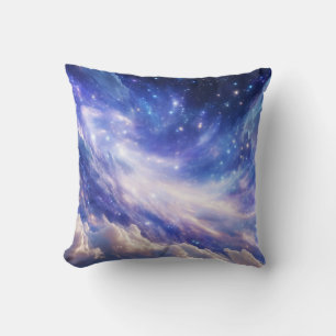 Cojín Decorativo Paisaje Cósmico: Nebulosa giratoria y noche estrel