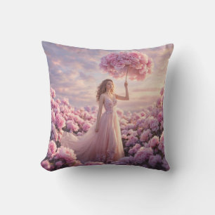 Cojín Decorativo Paisaje de ensueño en flor