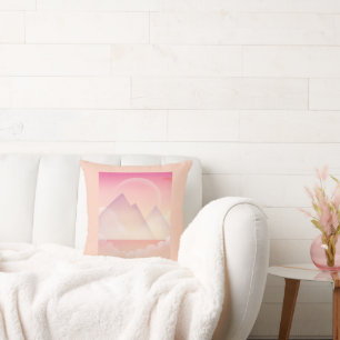 Cojín Decorativo Paisaje de la montaña Dreamy Pastel