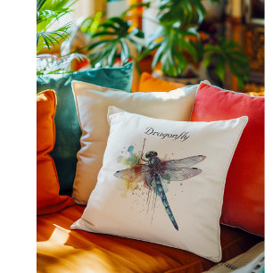Cojín Decorativo Paisaje de libélulas soñado, personalizado