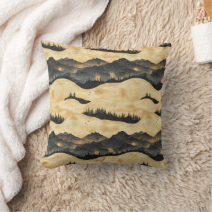 Cojín Decorativo Paisaje de nubes de montaña vintage (1)