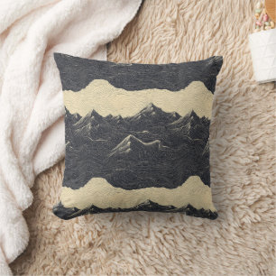 Cojín Decorativo Paisaje de nubes de montaña vintage (6)
