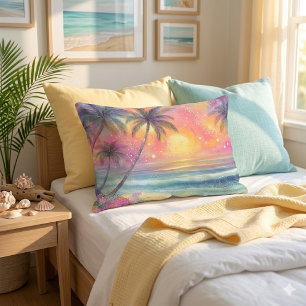 Cojín Decorativo Paisaje de playa tropical soñador